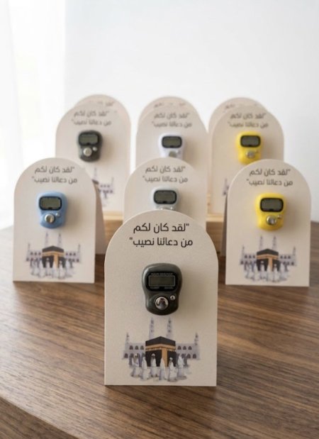 مسابح مع بطاقة على شكل قوس