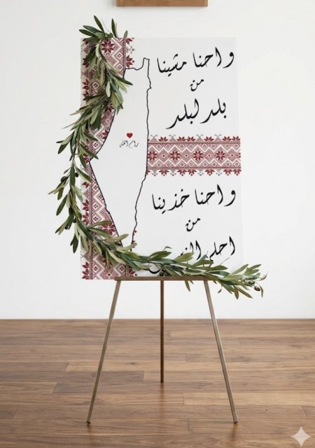 لوحة ستاند استقبال حفل حناء