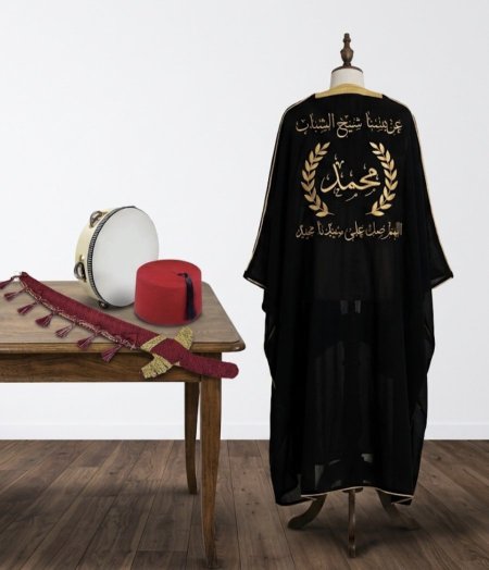 بكج العريس (  عباة +طربوش + سيف +دف )