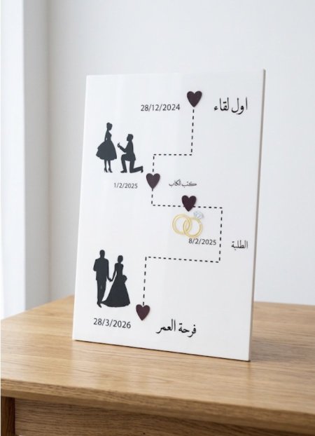لوحة تواريخ التعارف بحجم 30*40