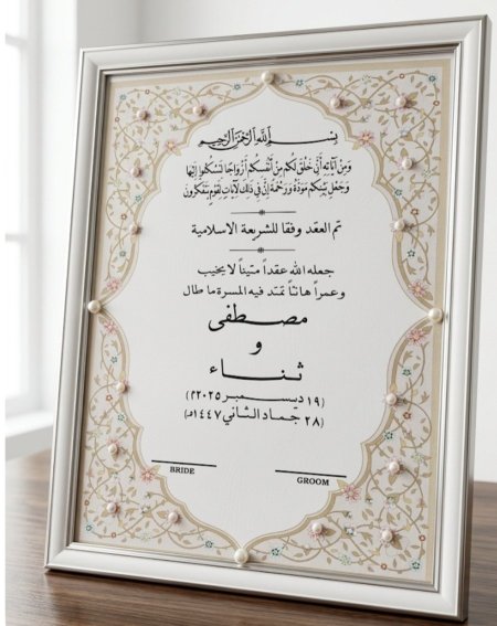 برواز خشبي مع لولو
