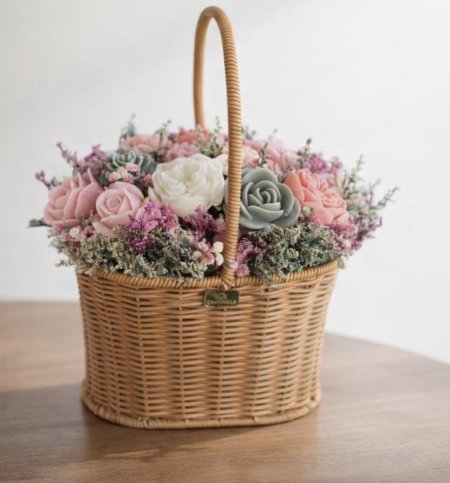 سلة شموع معطرة فاخرة