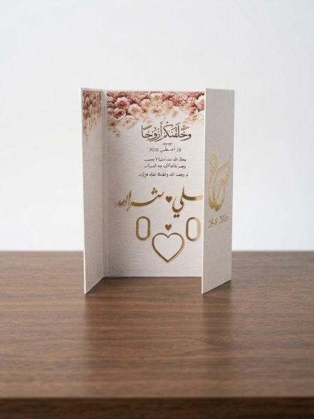 كتاب بصمة مع اكريلك ذهبي ثقيل