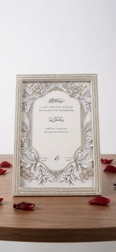 برواز كتب كتاب مع ايطار كرستال